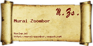 Murai Zsombor névjegykártya